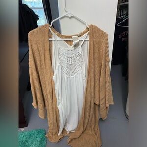 Cardigan and 2 tank top BUNDLE